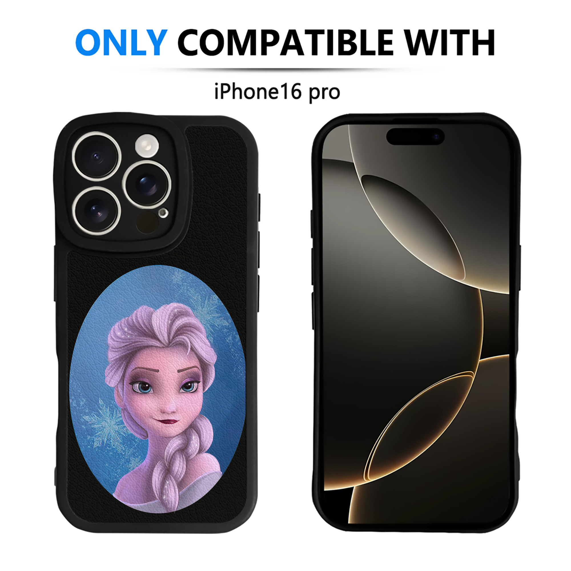 （画像用） アナと雪の女王 アンナ エルサ Frozen Anna Elsa 【iPhone 16シリーズ対応】シリコンスマホケース（レザー調） 材質：シリコン